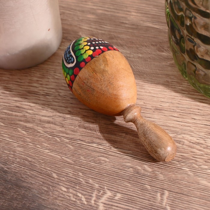 Сувенирный музыкальный инструмент Сувенирный музыкальный инструмент "Маракас" 12х5х5 см МИКС цветов