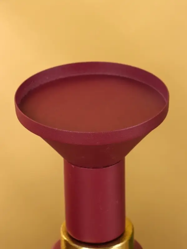 Подсвечник на 1 свечу текстурный "Баклажановый" 10,5х10,5х20 см