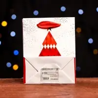 Пакет новогодний подарочный ламинированный &laquo;Красочная елка&raquo; 11.5&times;14.5&times;6 см