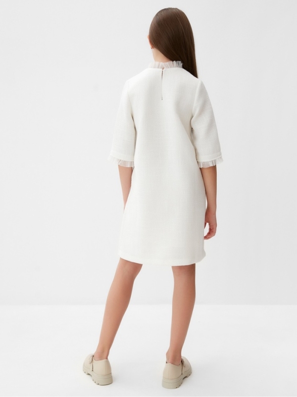 Платье нарядное детское MINAKU: PartyDress, цвет белый, рост 122 см