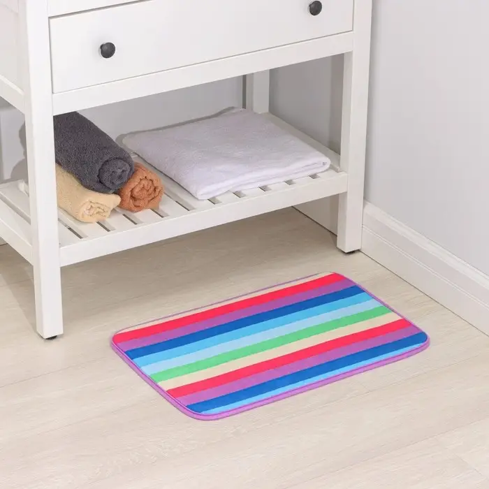 Коврик для ванной и туалета Доляна &laquo;Радужная волна&raquo;, 40&times;59 см