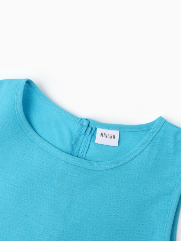 Блузка для девочки, MINAKU, голубая, рост 128 см