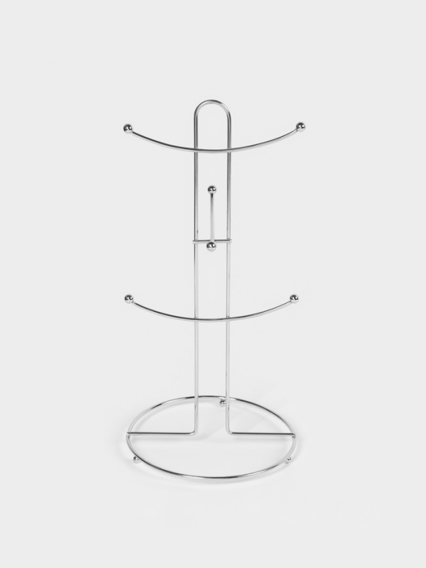 Сушилка для кружек 6 крючков 17х17х36 см, цвет хром