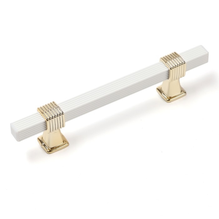 Ручка-скоба CAPPIO PK117, м/о 96 мм, цвет белый/золото