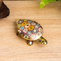Сувенир-шкатулка "Черепаха с узором" латунь 10х6х3 см