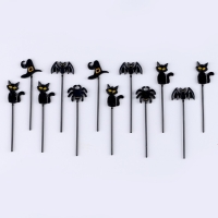 Шпажки &laquo;Хэллоуин&raquo;, в набора 12 шт., цвет чёрный