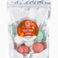 Набор бомбочек для ванны в пакете "Чудесной зимы", 6 шт по 20 гр, ягодный пунш