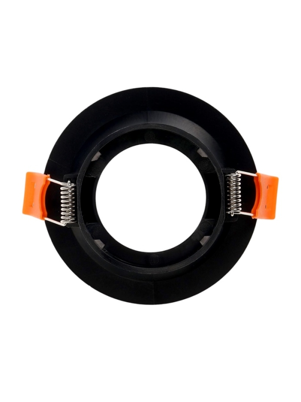 Светильник встраиваемый под лампу MR16, круг, пластик, черный