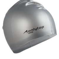 Шапочка для плавания силиконовая 56 гр, цвет серый