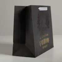 Пакет подарочный новогодний ламинированный &laquo;Лесная опушка&raquo;, ML 27 х 23 х 11,5 см