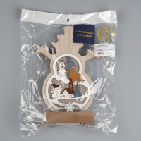 Светодиодная фигура «Снеговичок» 12 × 23 × 5 см, дерево, батарейки АААх2 (не в комплекте), свечение тёплое белое Светодиодная фигура «Снеговичок» 12 × 23 × 5 см, дерево, батарейки АААх2 (не в комплекте), свечение тёплое белое