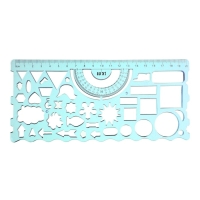 Набор трафаретов, 2 штуки, геометрические фигуры, пластик, МИКС Набор трафаретов, 2 штуки, геометрические фигуры, пластик, МИКС