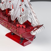 Корабль сувенирный малый &laquo;Вингилот&raquo;, борта красное дерево, паруса белые, 4&times;20&times;20 см