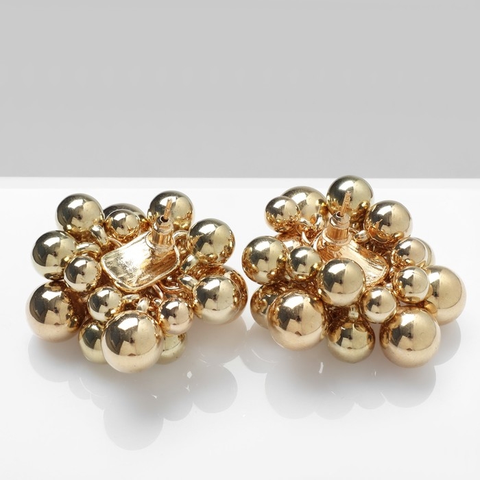 Серьги металл &laquo;Молекула&raquo;, цвет золото