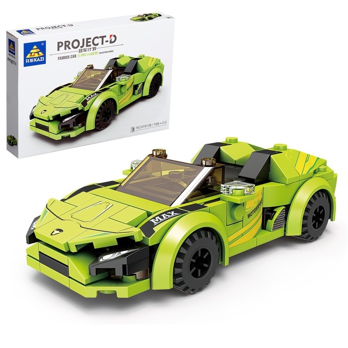 Конструктор «Гонка. Спорткар», 155 деталей Конструктор «Гонка. Спорткар», 155 деталей