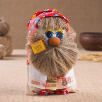 Оберег &laquo;Домовой с рублями&raquo;, микс