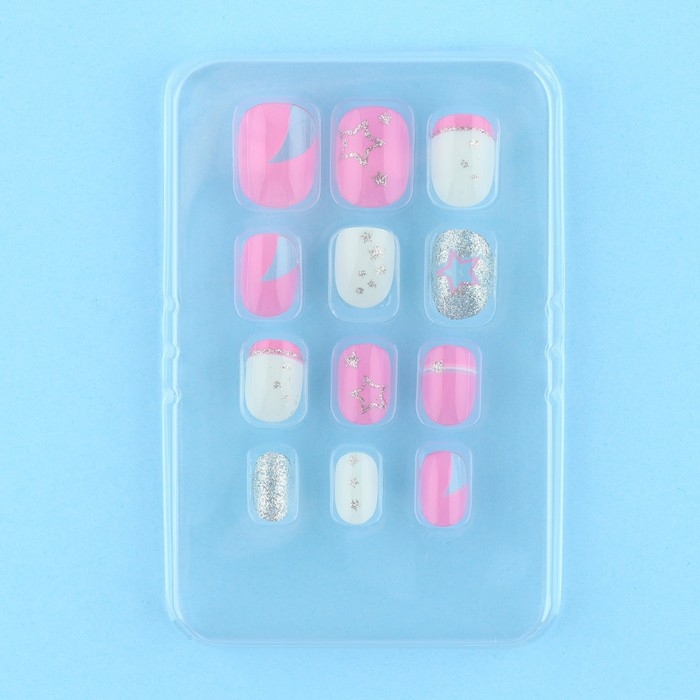 Детские накладные ногти &laquo;Звездочка&raquo;, 12 шт