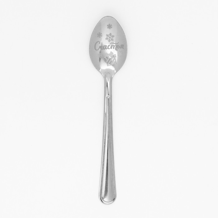 Ложка сувенирная на открытке &laquo;Новогодняя коллекция: Счастья, достатка&raquo;, 3 х 14 см