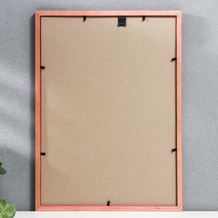 Фоторамка сосна с14 №1 вишня 25х35 см (пластиковый экран)