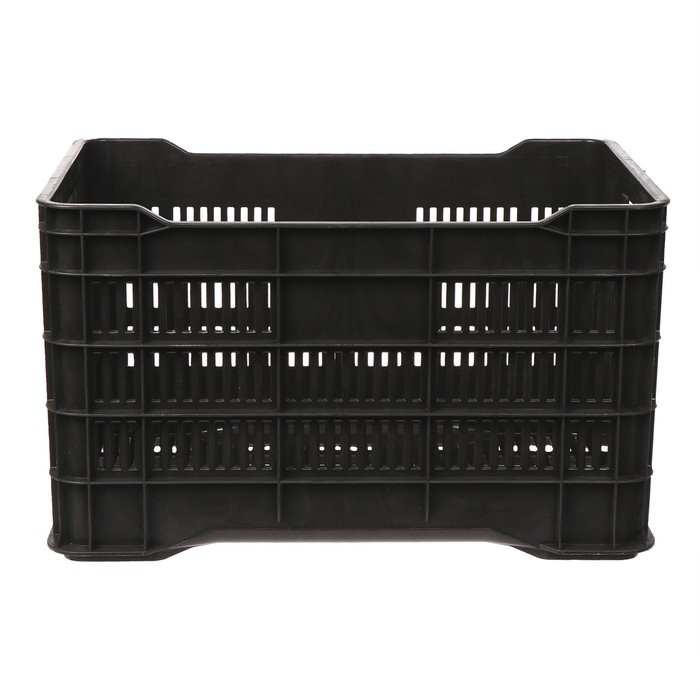 Ящик универсальный, пластиковый, 51 &times; 34 &times; 30 см, на 30 кг, чёрный