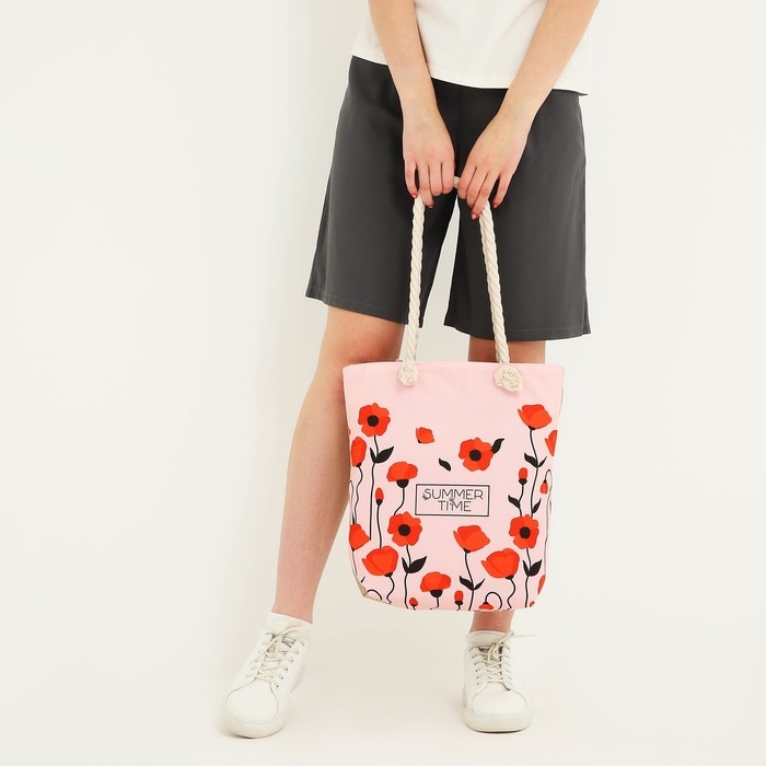 Сумка женская пляжная "Summer Time", 35х40 см