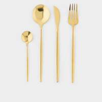 Столовые приборы из нержавеющей стали &laquo;Оску&raquo;, 24 предмета, в коробке, цвет золотой