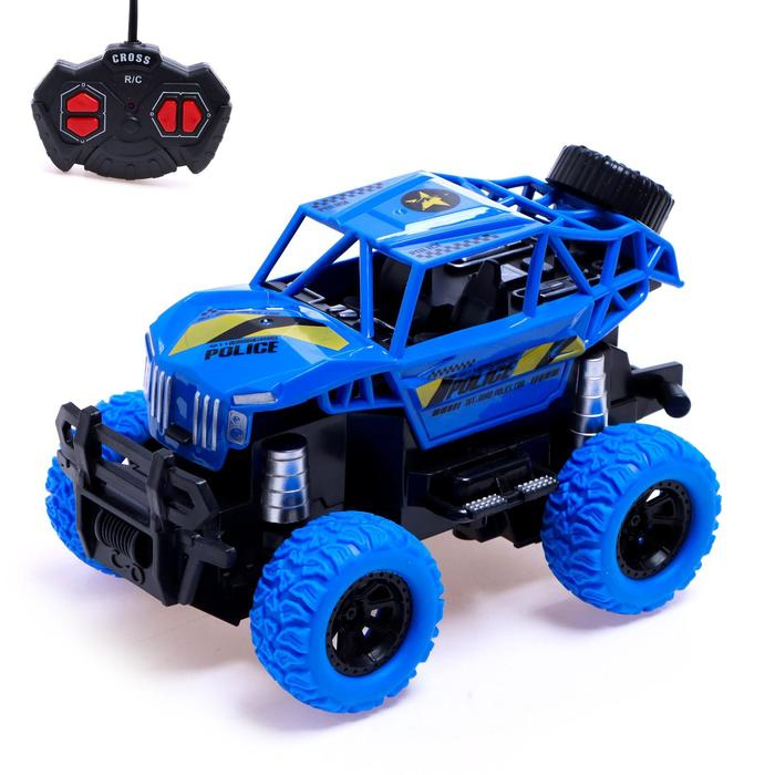 Джип радиоуправляемый &laquo;Полиция&raquo;, работает от батареек, МИКС