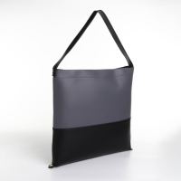 Сумка-мешок женская на молнии, цвет серый/чёрный Сумка-мешок женская на молнии, цвет серый/чёрный