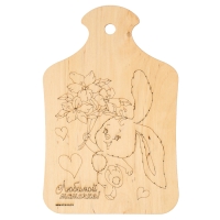 Доска для выжигания &laquo;Заяц с букетом&raquo;
