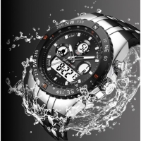 Часы наручные электронные, d-5 см, с будильником, календарем, подсветкой, 1 АТМ Часы наручные электронные, d-5 см, с будильником, календарем, подсветкой, 1 АТМ