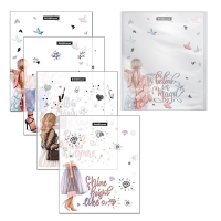 Набор обложек ПП 12 шт, 212 х 347 мм, 80 мкм, ErichKrause "Fashion Girls", для тетрадей и дневников, фиксированная, МИКС с рисунком Набор обложек ПП 12 шт, 212 х 347 мм, 80 мкм, ErichKrause "Fashion Girls", для тетрадей и дневников, фиксированная, МИКС с рисунком