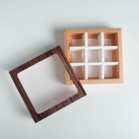 Коробка для конфет, кондитерская упаковка, 9 ячеек, &laquo;Дерево&raquo; 14.5 х 14.5 х 3.5 см