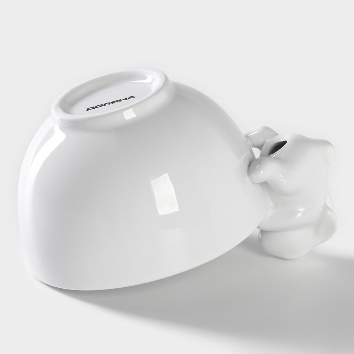 Конфетница Доляна &laquo;Зайка&raquo;, 13&times;10&times;9 см, цвет белый