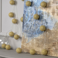 Гирлянда «Нить» 5 м с насадками «Клубки золотистые», IP20, прозрачная нить, 20 LED, свечение тёплое белое, 220 В Гирлянда «Нить» 5 м с насадками «Клубки золотистые», IP20, прозрачная нить, 20 LED, свечение тёплое белое, 220 В