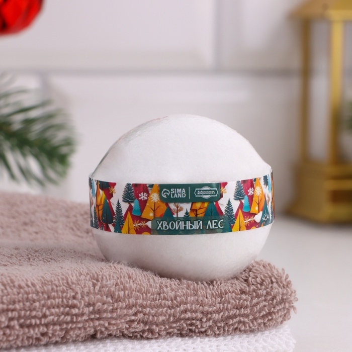 Новый год. Набор 2 бомбочки Новый год. Набор 2 бомбочки "Ваниль, Хвойный лес" и 2 мыла "Глинтвейн, Горячий шоколад"