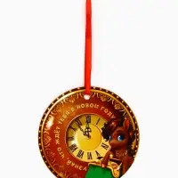 Новогоднее украшение на ёлку с предсказанием &laquo;Куранты&raquo;, диам. 13.4 см