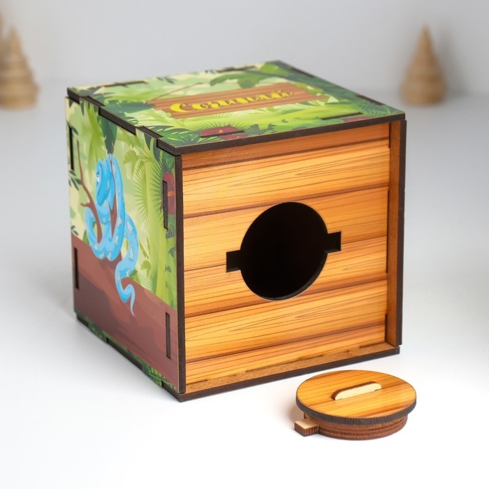 Копилка куб "Змея. Сочиняй мечты" 10х10х10 см