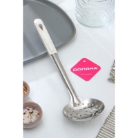 Шумовка из нержавеющей стали Доляна &laquo;Соната&raquo;, h=34 см, цвет серебряный