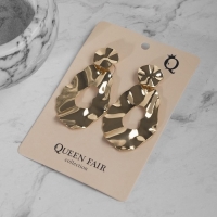 Серьги металл &laquo;Атмосфера&raquo; капля, цвет золото