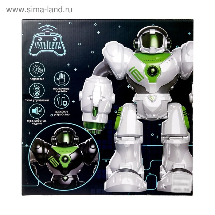 Робот радиоуправляемый &laquo;Патрульный&raquo;, световые эффекты, русское озвучивание, цвет чёрный