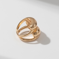Кольцо металл «Тренд» капли, цвет золото, размер 17 Кольцо металл «Тренд» капли, цвет золото, размер 17
