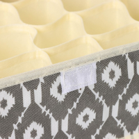 Органайзер для хранения белья с крышкой Доляна &laquo;Ромбы&raquo;, 24 ячеек, 38&times;30&times;12 см, цвет серый