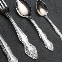 Набор столовых приборов &laquo;Тройка&raquo;, 30 предметов, художественная роспись, декоративная коробка