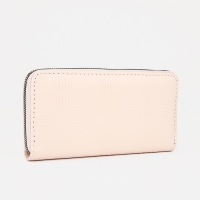 Кошелёк на молнии, цвет пудра