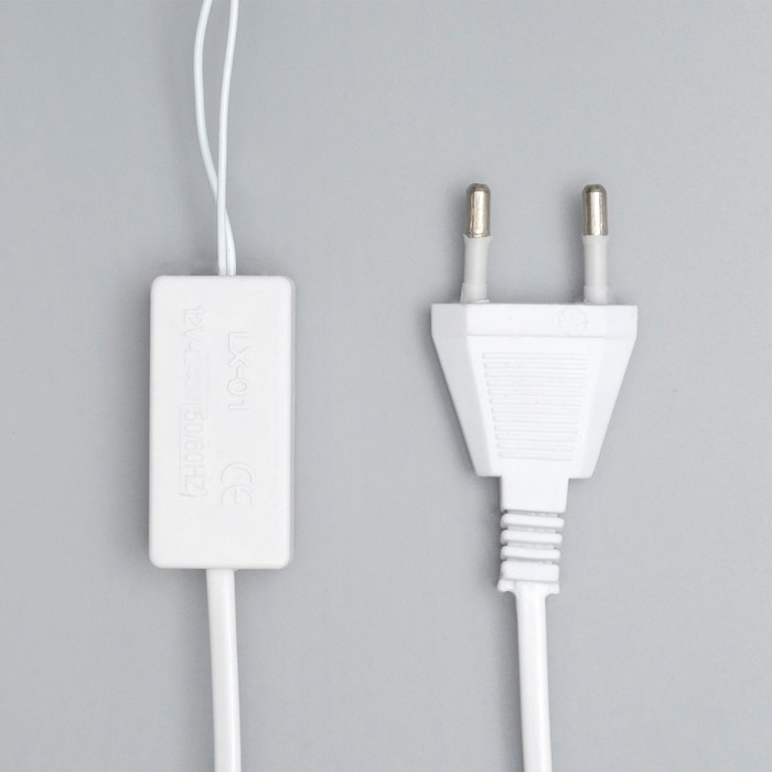 Светодиодный куст &laquo;Розы белые&raquo; 45 см, 24 LED, постоянное свечение, 220 В, свечение тёплое белое