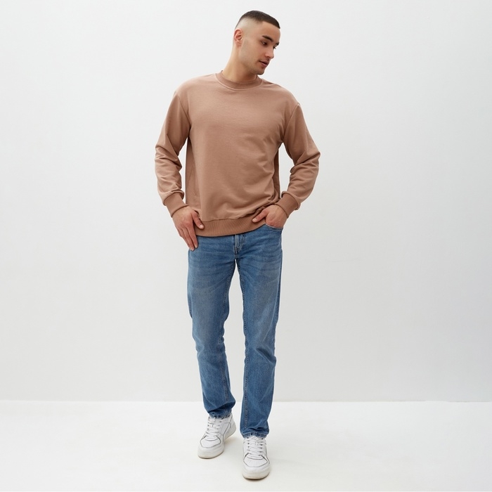 Джемпер мужской MINAKU: Basic line MAN , цвет бежевый, р-р 54 Джемпер мужской MINAKU: Basic line MAN , цвет бежевый, р-р 54