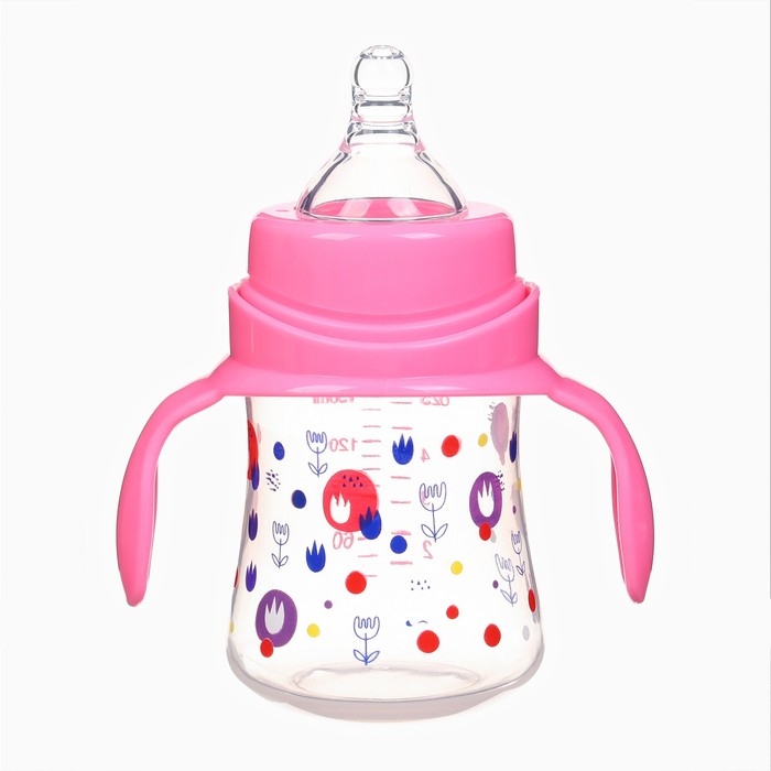 Бутылочка для кормления &Oslash;50мм ШГ, +0мес., 150мл, цвет розовый