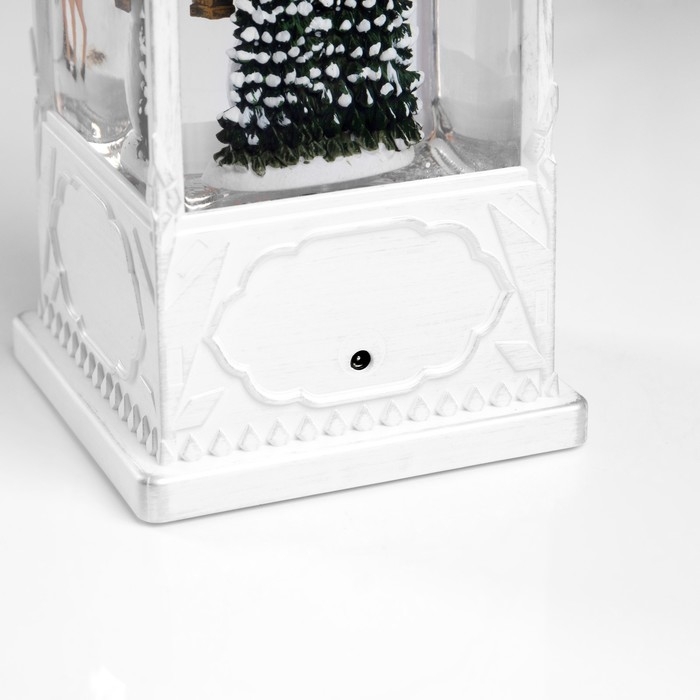 Фигура светодиодная &laquo;Новогодняя встреча&raquo;, 28.4х10.4х10.4 см, музыка, батарейки ААх3 (не в комплекте), USB, свечение тёплое белое