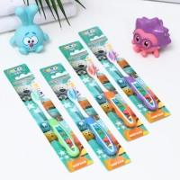 Зубная щётка детская Bambolina &laquo;МиМиМишки&raquo; мягкая, с подушечкой для чистки языка, 3-5 лет