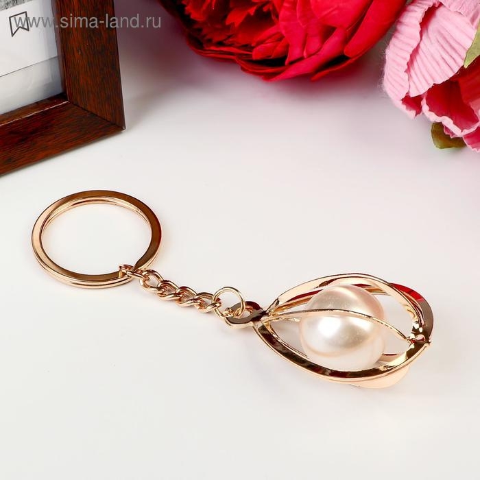 Брелок металл "Капелька" стразы золото 10,6х2,8х2,8 см